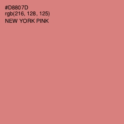 #D8807D - New York Pink Color Image